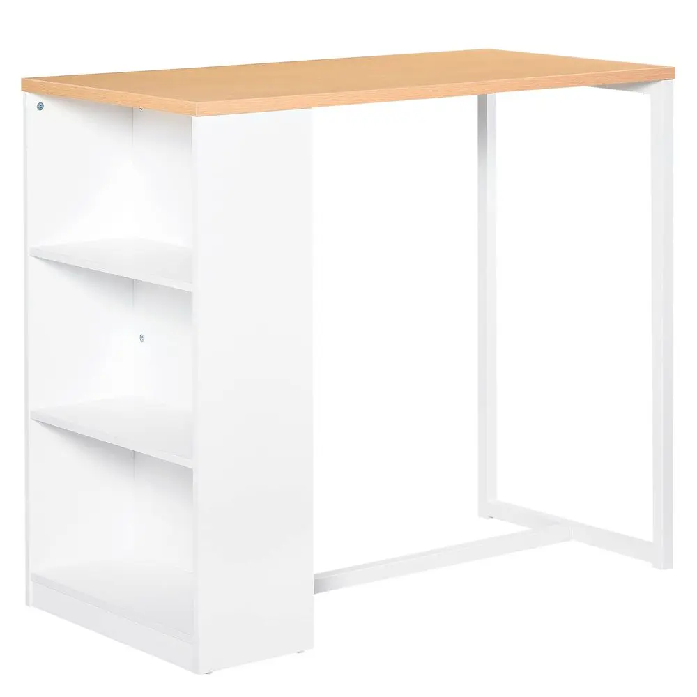 Modern Bar Table Counter Height Dining Table with 3 Storage Shelves for Kitchen, Dining Room, Living Room, White
Modern Bar Table Counter Height Dining Table with 3 Storage Shelves for Kitchen, Dining Room, Living Room, White