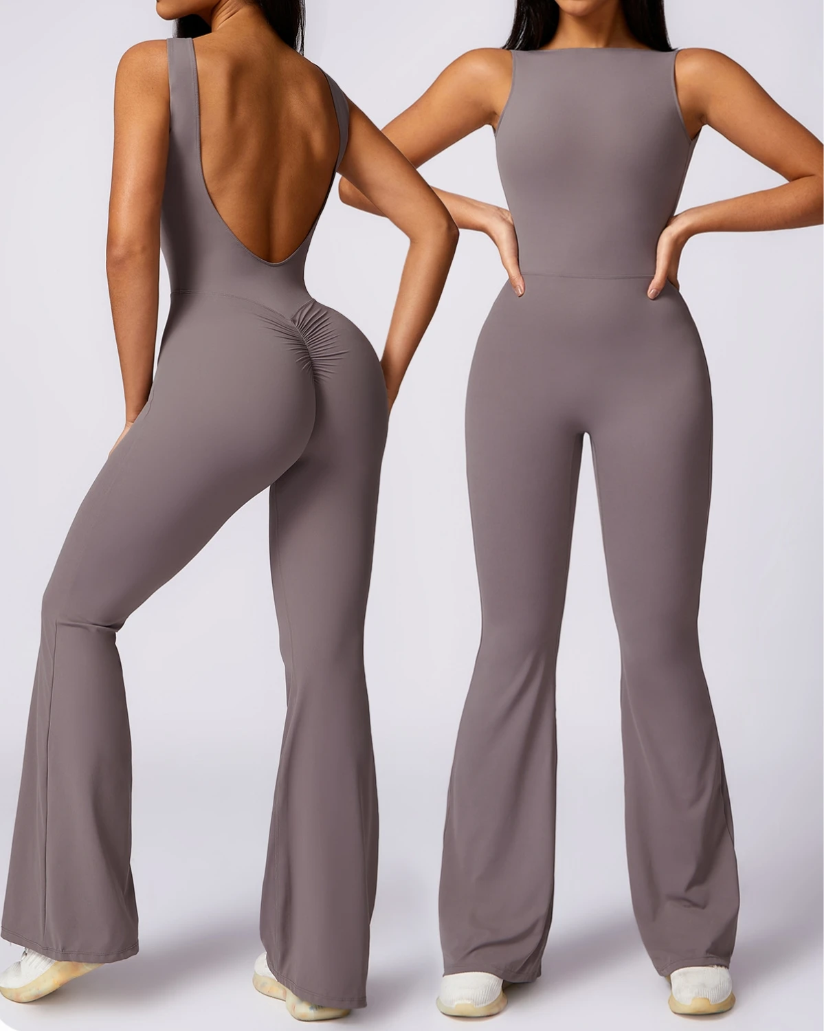 Jumpsuits Women's Sleeveless Flared Jumpsuit Sexy Backless Tight Hip Lifting Yoga Jumpsuit Slim Sports Yoga Wear Jumpsuits
Jumpsuits Women's Sleeveless Flared Jumpsuit Sexy Backless Tight Hip Lifting Yoga Jumpsuit Slim Sports Yoga Wear Jumpsuits