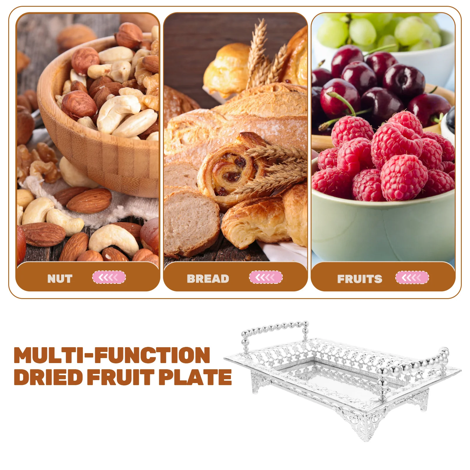 Metal Fruit Plate Dry Fruits Decorative Tray Serving Platters Dessert Trays Household Iron Storage Candy Container Snack Holder
Metal Fruit Plate Dry Fruits Decorative Tray Serving Platters Dessert Trays Household Iron Storage Candy Container Snack Holder