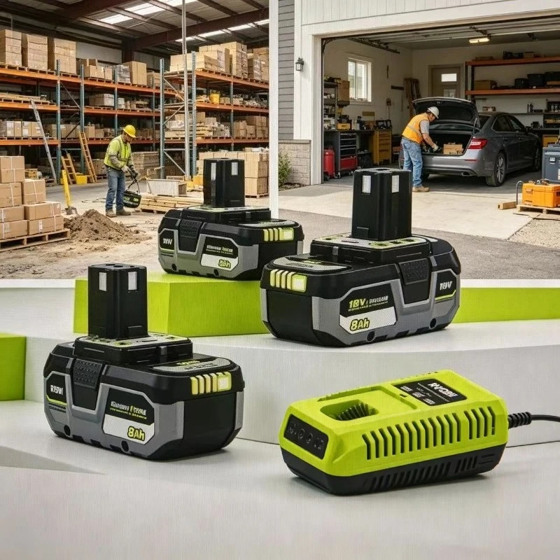for RYOBI 18V high-performance lithium battery with no memory effect and low self discharge for all tools P104, P107 P108 P109
for RYOBI 18V high-performance lithium battery with no memory effect and low self discharge for all tools P104, P107 P108 P109