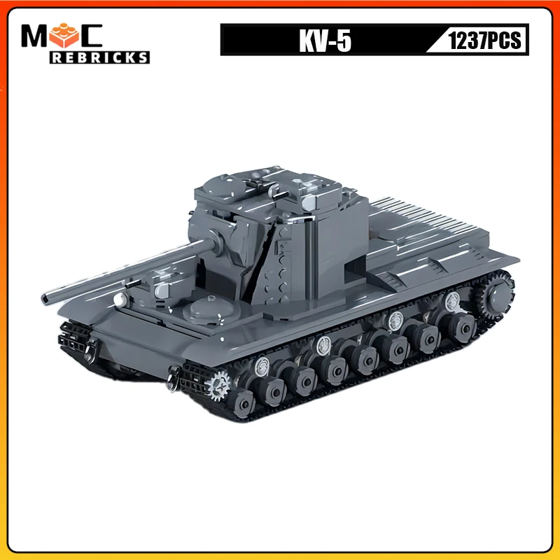 WW II Army Military Heavy Tank KV-5 Defense Armored Vehicle MOC Building Blocks Assembly Model Puzzle DIY Bricks Toys Xmas Gifts
WW II Army Military Heavy Tank KV-5 Defense Armored Vehicle MOC Building Blocks Assembly Model Puzzle DIY Bricks Toys Xmas Gifts