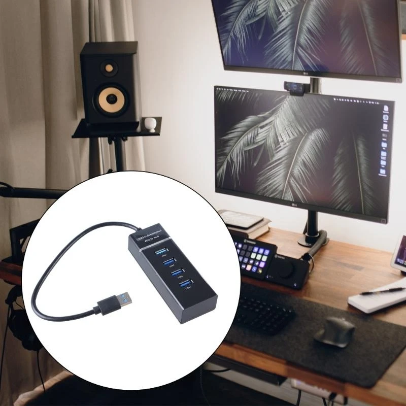 Fast 4 Port USB Hub Splitter for Computer Peripheral Connection for Laptop
Fast 4 Port USB Hub Splitter for Computer Peripheral Connection for Laptop