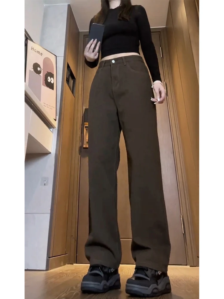 Американские винтажные коричневые джинсы High Street, мужские прямые длинные брюки, осень-зима, прочный, износостойкий, свободный крой
Американские винтажные коричневые джинсы High Street, мужские прямые длинные брюки, осень-зима, прочный, износостойкий, свободный крой