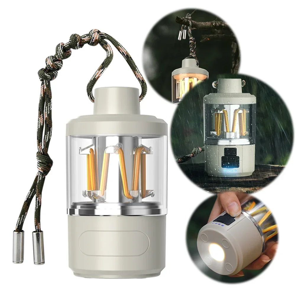 Hanging Camping Lantern with Stepless Dimming: Type-C Rechargeable & IPX4 Waterproof for Tent/Emergency Lighting
Hanging Camping Lantern with Stepless Dimming: Type-C Rechargeable & IPX4 Waterproof for Tent/Emergency Lighting