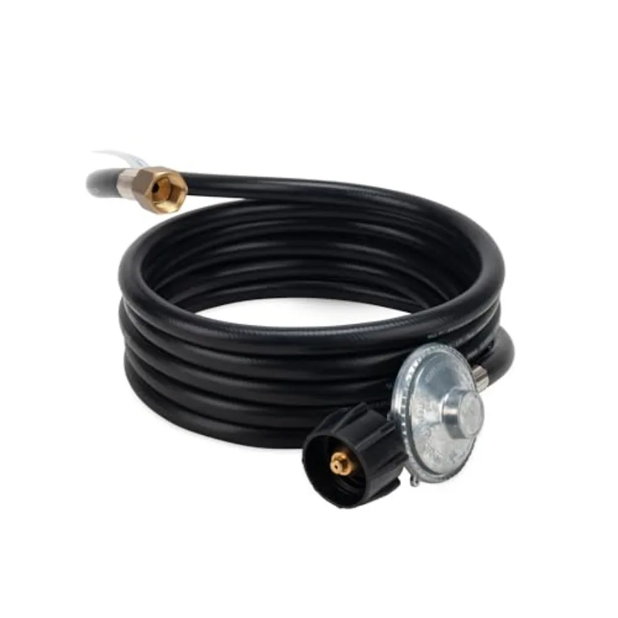 Low Pressure Gas Regulator with 12' Hose 70, 000 BTUs/Hr Simple and Quick Install - Use with Low Pressure Gas Fired Heaters 577
Low Pressure Gas Regulator with 12' Hose 70, 000 BTUs/Hr Simple and Quick Install - Use with Low Pressure Gas Fired Heaters 577
