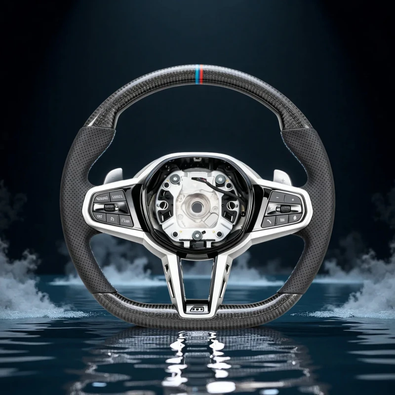 Custom Carbon Fiber Steering Wheel Compatible with E90 M3 E92 E93
Custom Carbon Fiber Steering Wheel Compatible with E90 M3 E92 E93