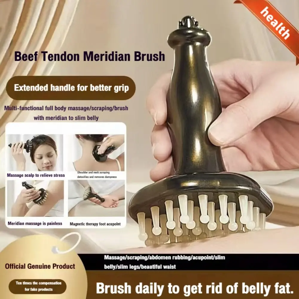 Magnetic Meridian Scraping Massage Brush Therapy 33 Beef Tendons Whole Body Guasha Tool Meridian Brush
Magnetic Meridian Scraping Massage Brush Therapy 33 Beef Tendons Whole Body Guasha Tool Meridian Brush