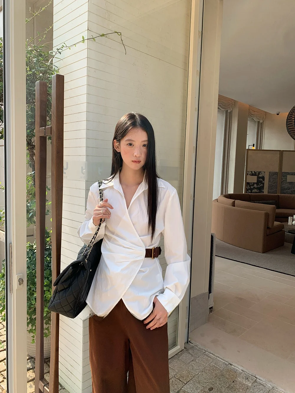 Elegant Versatile Long Sleeve Shirt Women's Cotton Blend Breathable Comfortable Waist-Cinching Belted French Style Top
Elegant Versatile Long Sleeve Shirt Women's Cotton Blend Breathable Comfortable Waist-Cinching Belted French Style Top