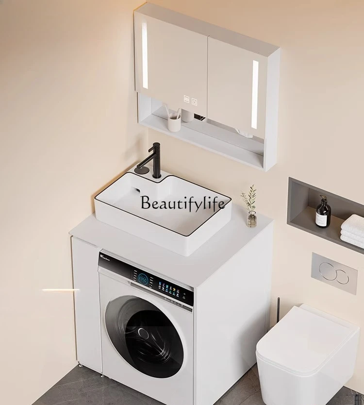 Washing Machine Countertop Basin Integrated Cabinet Small Apartment Washstand Customization
Washing Machine Countertop Basin Integrated Cabinet Small Apartment Washstand Customization