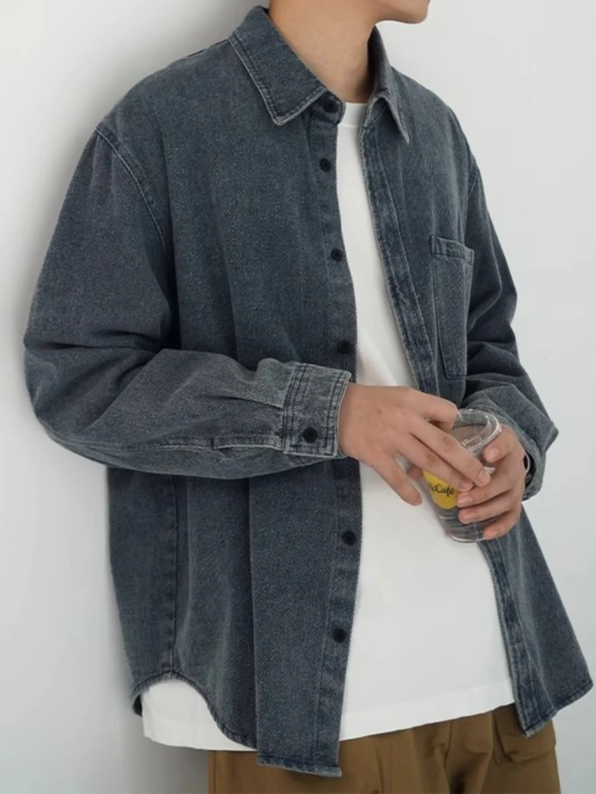 Large Size 300 Pounds Washed Long Sleeve Denim Shirt Men's Spring Autumn Youth Pocket Turn-down Collar Shirt Jacket
Large Size 300 Pounds Washed Long Sleeve Denim Shirt Men's Spring Autumn Youth Pocket Turn-down Collar Shirt Jacket