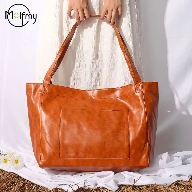 Classic Waxed Leather Bag Luxury Designer 2026 Outside Pocket Tote Bag Large Capacity Shoulder Handbags Laptop Shopping Bags
Classic Waxed Leather Bag Luxury Designer 2026 Outside Pocket Tote Bag Large Capacity Shoulder Handbags Laptop Shopping Bags