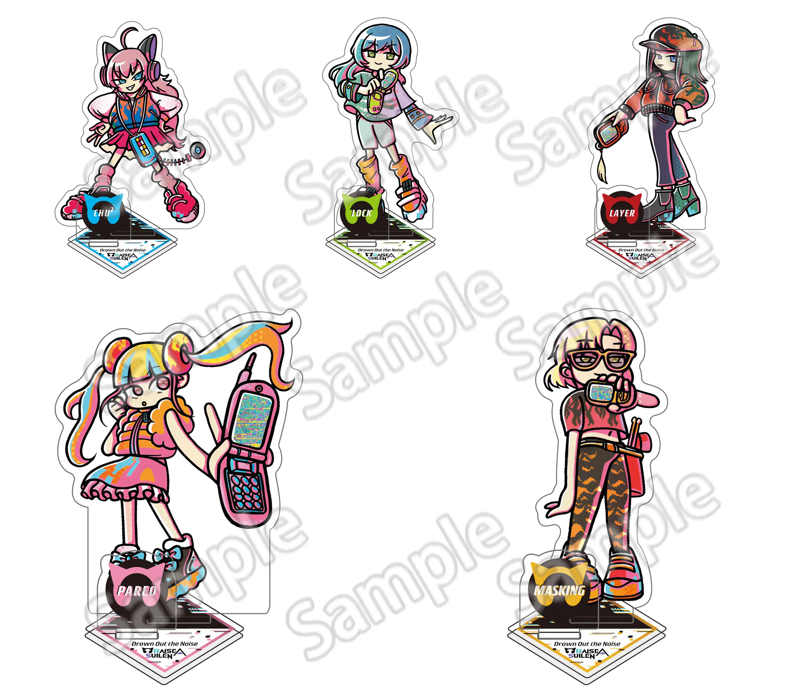 BanG Dream! RAISE A SUILEN Full Set Dual-Slot Acrylic Stands 10cm CHU²/LOCK/LAYER Anime Peripheral Cyber Style keychain
BanG Dream! RAISE A SUILEN Full Set Dual-Slot Acrylic Stands 10cm CHU²/LOCK/LAYER Anime Peripheral Cyber Style keychain