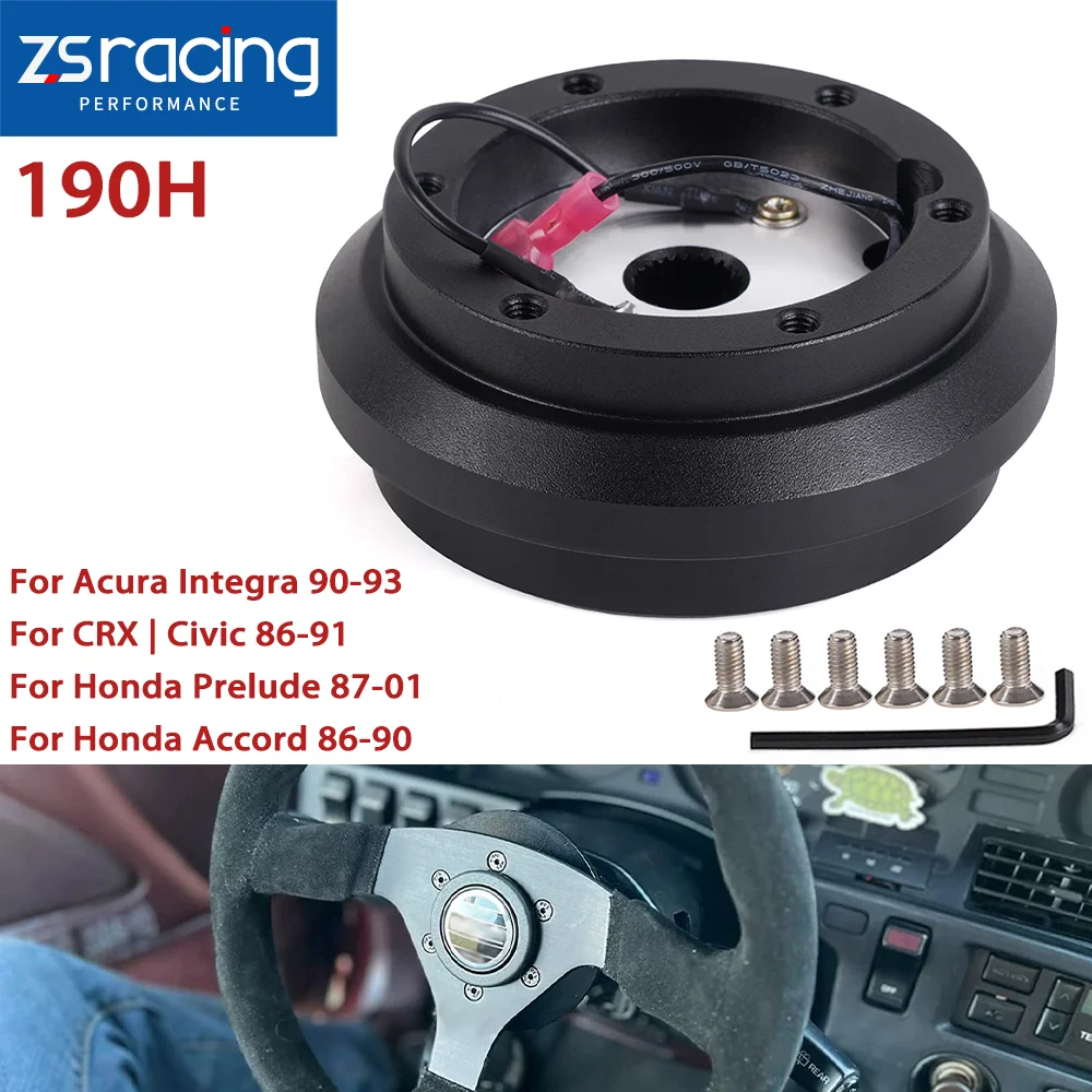 ZSRA-190H Steering Wheel Short Hub Adapter Black Replacement For Honda Civic 88-91 CRX EF Integra 90-93 QR054
ZSRA-190H Steering Wheel Short Hub Adapter Black Replacement For Honda Civic 88-91 CRX EF Integra 90-93 QR054