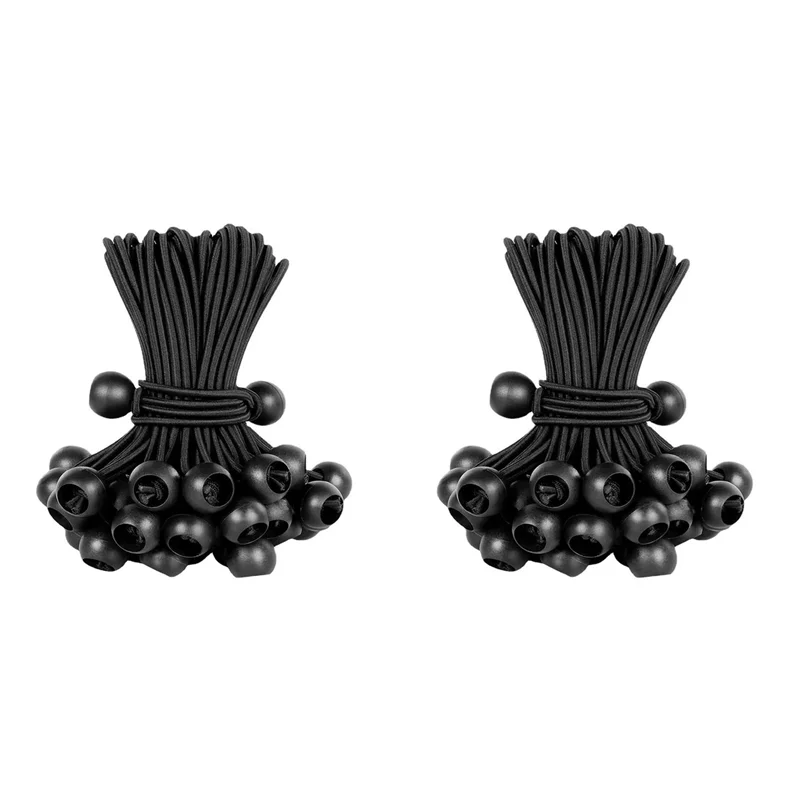 ABVH-Black Ball Bungee Cord, Heavy Duty Outdoor Bungee Cord With Ball,Tarp Tied Bungee Ball For Shelter, Cargo,120Pcs
ABVH-Black Ball Bungee Cord, Heavy Duty Outdoor Bungee Cord With Ball,Tarp Tied Bungee Ball For Shelter, Cargo,120Pcs