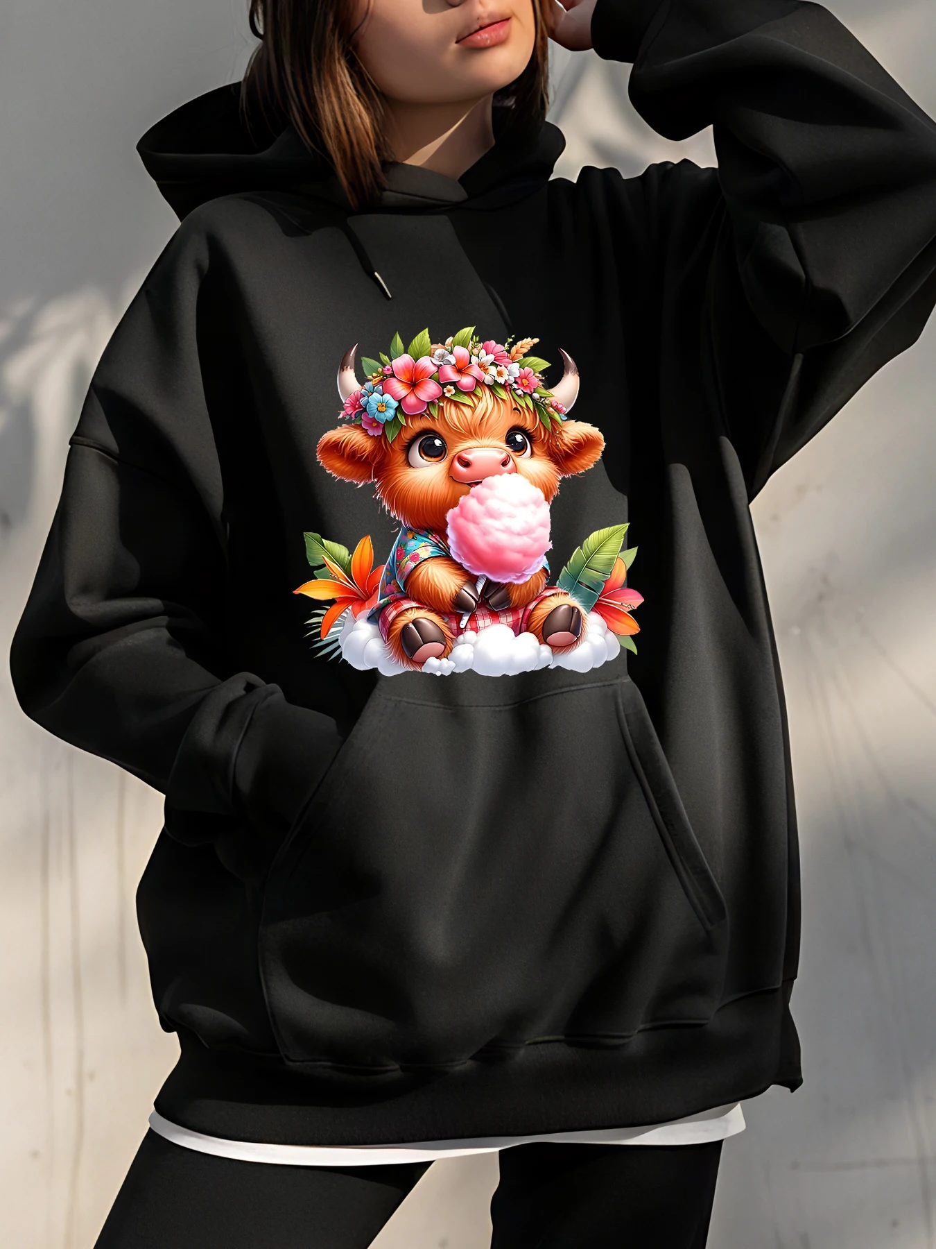 Cute Bull Hoodie Floral Print Cotton Sweatshirt Casual Streetwear Women's Fashion Hooded Pullover Autumn Winter Outwear
Cute Bull Hoodie Floral Print Cotton Sweatshirt Casual Streetwear Women's Fashion Hooded Pullover Autumn Winter Outwear