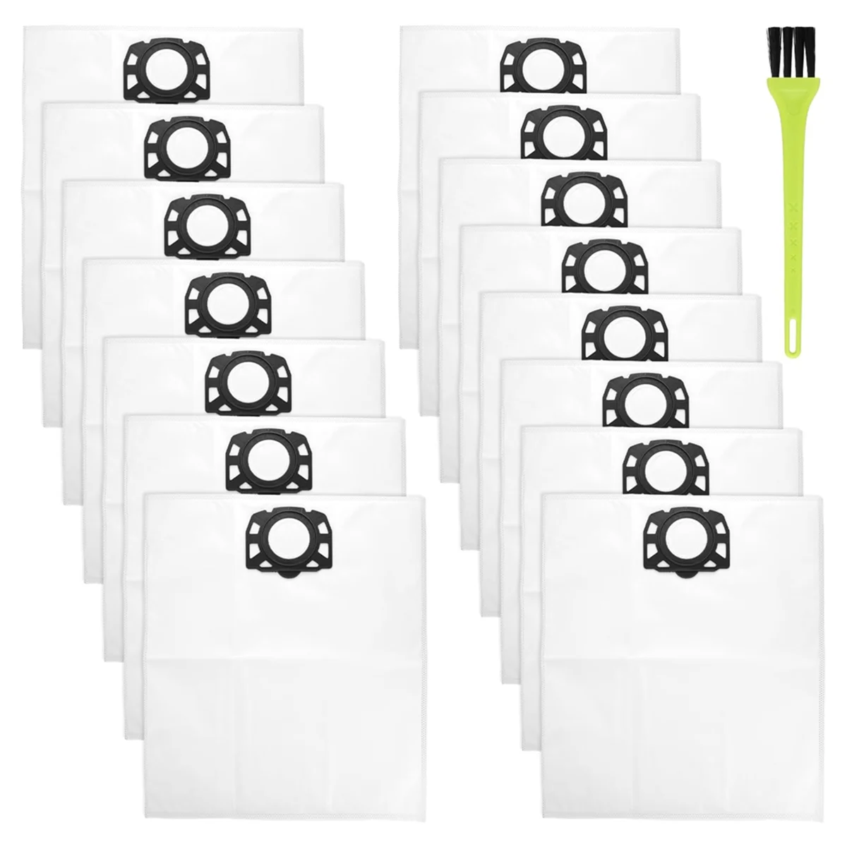 15pcs Vacuum Cleaner Bags for Karcher WD4 WD5 WD6 WD5P WD6P MV4 MV5 MV6, Large Dust Bags with Cleaning Brush
15pcs Vacuum Cleaner Bags for Karcher WD4 WD5 WD6 WD5P WD6P MV4 MV5 MV6, Large Dust Bags with Cleaning Brush