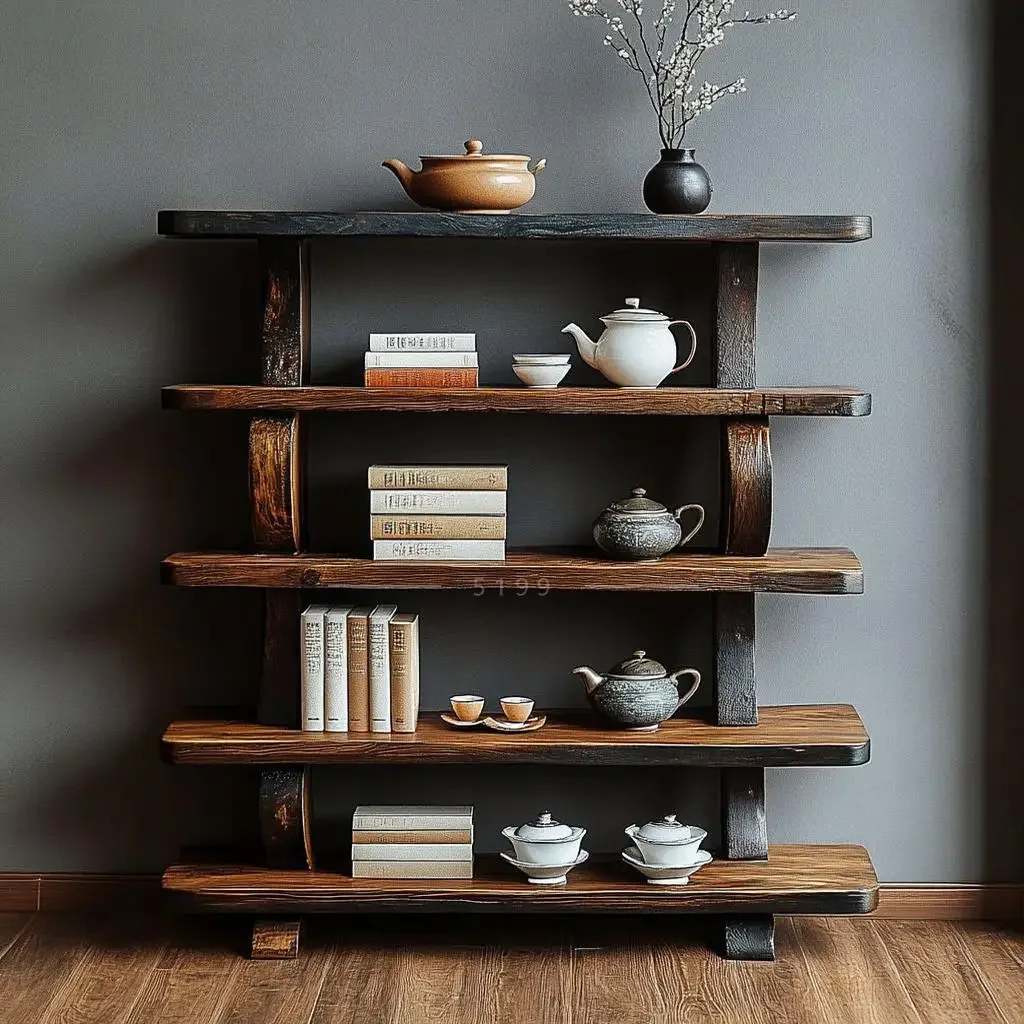 Bogu rack Chinese simple modern Duobao Pavilion tea set floor rack
Bogu rack Chinese simple modern Duobao Pavilion tea set floor rack
