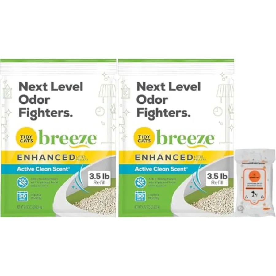 2 Pack Cat Breeze Enhanced Active Clean Scent Cat Litter Pellets, Refill 3.5 lb with Wet Wipes
2 Pack Cat Breeze Enhanced Active Clean Scent Cat Litter Pellets, Refill 3.5 lb with Wet Wipes