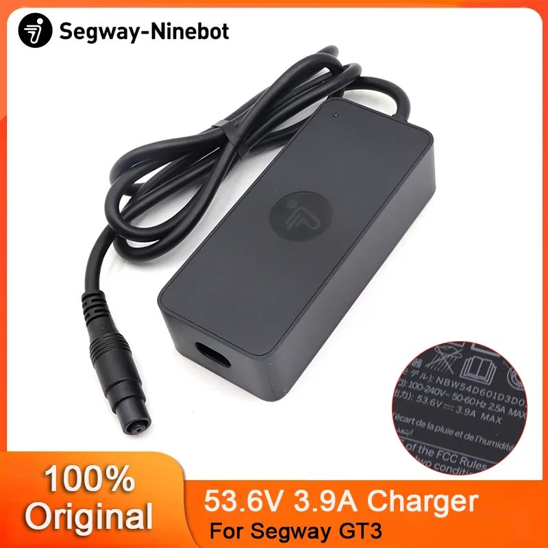 Original Fast Charger 53.6V 3.9A for Ninebot by Segway GT3 Electric Scooter 100-240V 210W 48V Lithium Battery Power Adapter
Original Fast Charger 53.6V 3.9A for Ninebot by Segway GT3 Electric Scooter 100-240V 210W 48V Lithium Battery Power Adapter