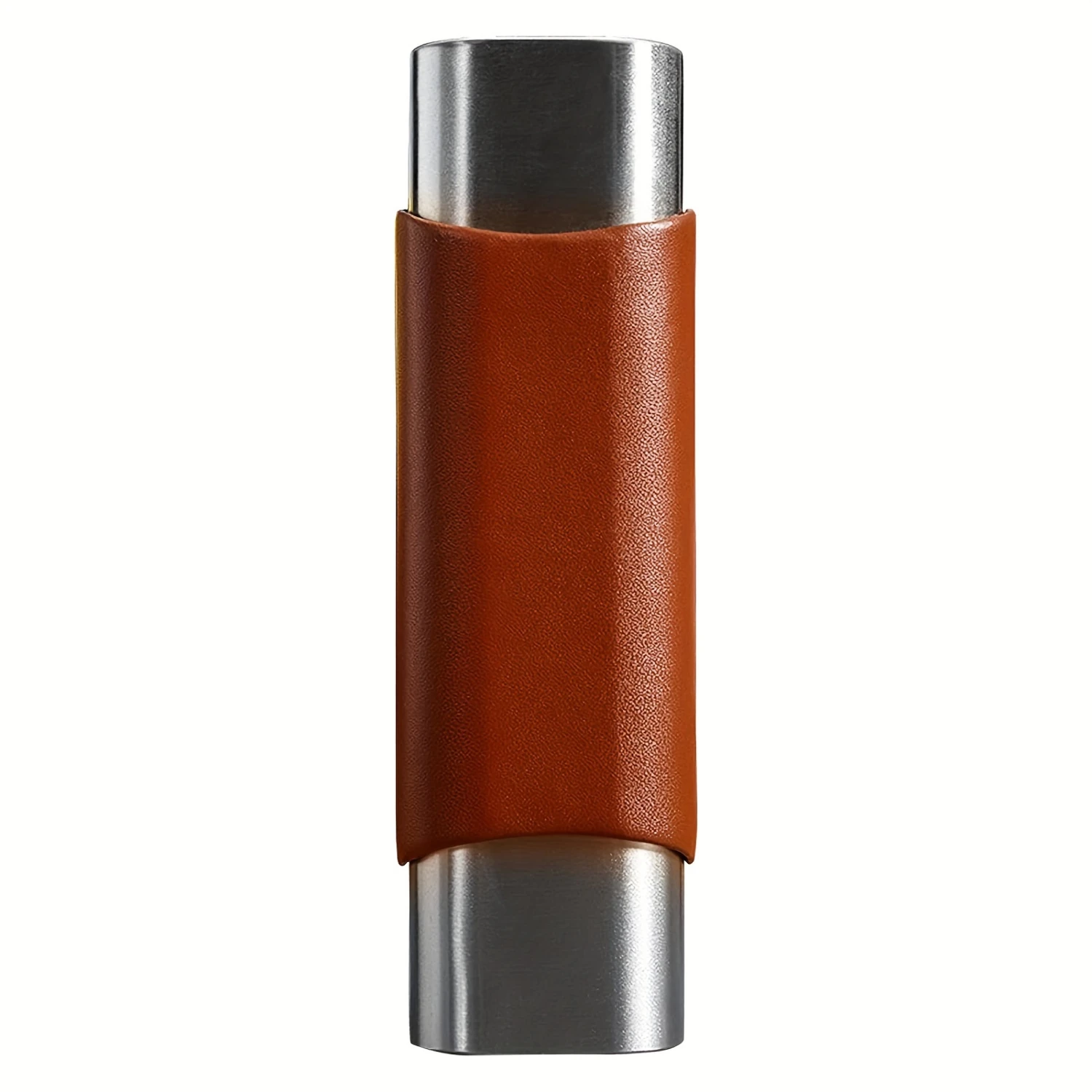 Luxurious Brown Leather Stainless Steel Cigar Case - Dual Finger Design - High-Quality Humidor
Luxurious Brown Leather Stainless Steel Cigar Case - Dual Finger Design - High-Quality Humidor