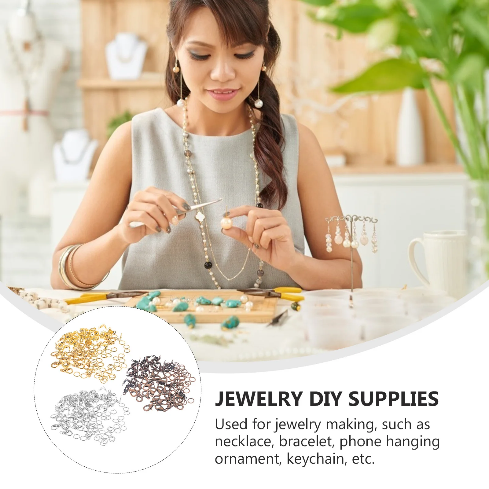 1 Set Jewelry Making Accessories Kit 3 Styles Lobster Clasps Open Jump Rings For Diy Necklace Bracelet Keychain Craft Projects
1 Set Jewelry Making Accessories Kit 3 Styles Lobster Clasps Open Jump Rings For Diy Necklace Bracelet Keychain Craft Projects