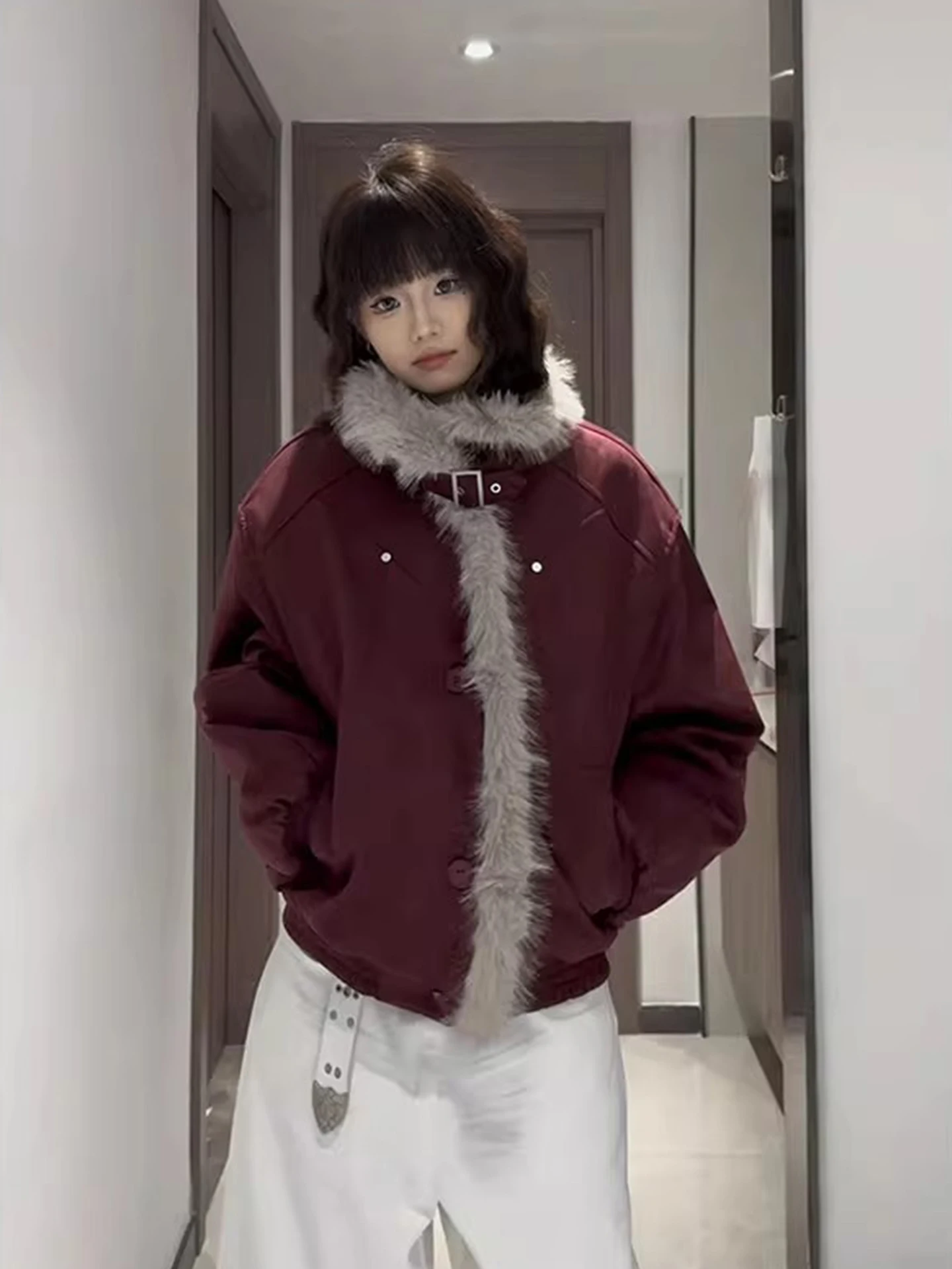 Retro American Suede Cotton Workwear Jaet Thiened Stand Collar Men's Winter Outerwear Polyester Fiber Warmth Youth Trend
Retro American Suede Cotton Workwear Jaet Thiened Stand Collar Men's Winter Outerwear Polyester Fiber Warmth Youth Trend