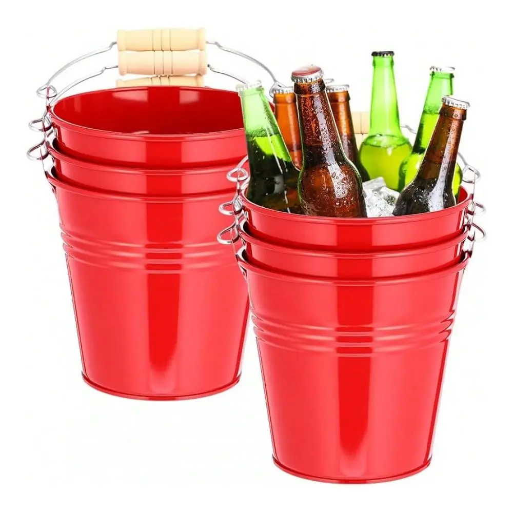 Pcs Large Metal Bucket Beer Bucket Galvanized Steel Pail With Handle For Gifts Basket Ice Candy Party5 X 4.7 X 3.5 Inch,Red
Pcs Large Metal Bucket Beer Bucket Galvanized Steel Pail With Handle For Gifts Basket Ice Candy Party5 X 4.7 X 3.5 Inch,Red