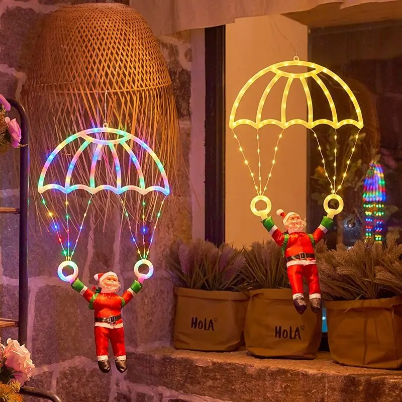 Usb Christmas Decorations Lamp Outdoor Santa Claus Parachute Light Waterproof 8 Modes Hanging Holiday Light for Indoor Eave Roof
Usb Christmas Decorations Lamp Outdoor Santa Claus Parachute Light Waterproof 8 Modes Hanging Holiday Light for Indoor Eave Roof