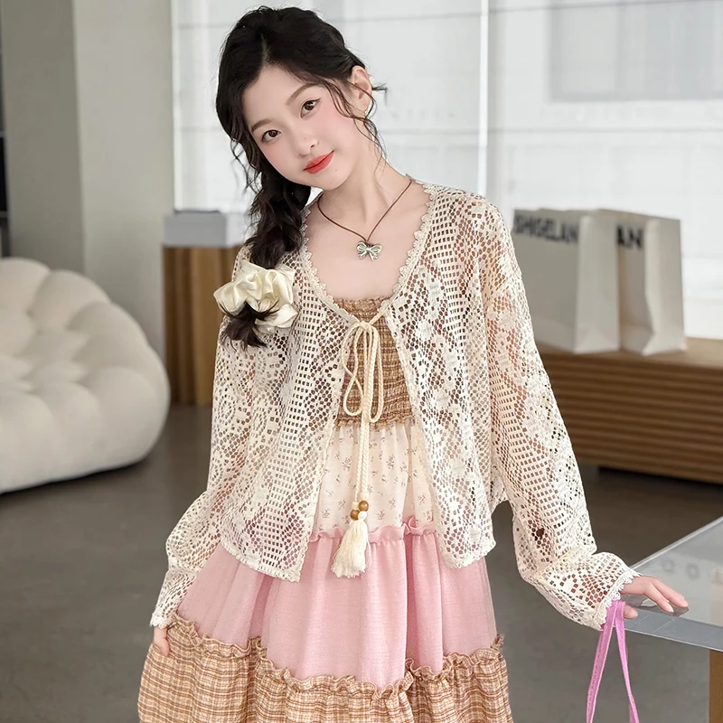 Girls Summer Beach Dress Young Girls Ankle-Length Sundress Off-Shoulder Child Two Pieces Of Cardigan And Dress Toddle Size 4-11Y
Girls Summer Beach Dress Young Girls Ankle-Length Sundress Off-Shoulder Child Two Pieces Of Cardigan And Dress Toddle Size 4-11Y