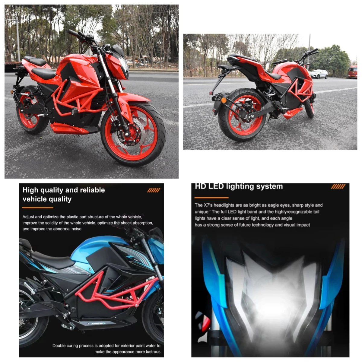 Krono Wild The Factory Sells Cheap Electric Motorcycles With A Central Chain Motor Of 3000W And Speed 110km/h
Krono Wild The Factory Sells Cheap Electric Motorcycles With A Central Chain Motor Of 3000W And Speed 110km/h