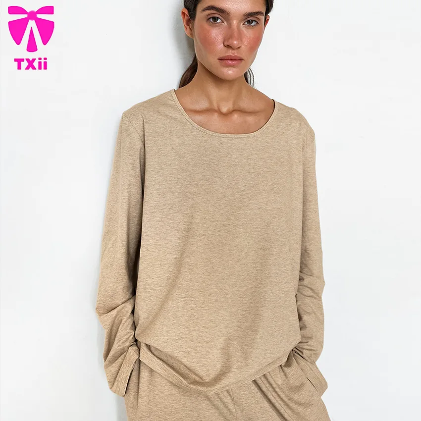 TXii Autumn European and American New Loose Casual Simple Home Clothes Women's Long Sleeve Pants Comfortable Pajamas
TXii Autumn European and American New Loose Casual Simple Home Clothes Women's Long Sleeve Pants Comfortable Pajamas