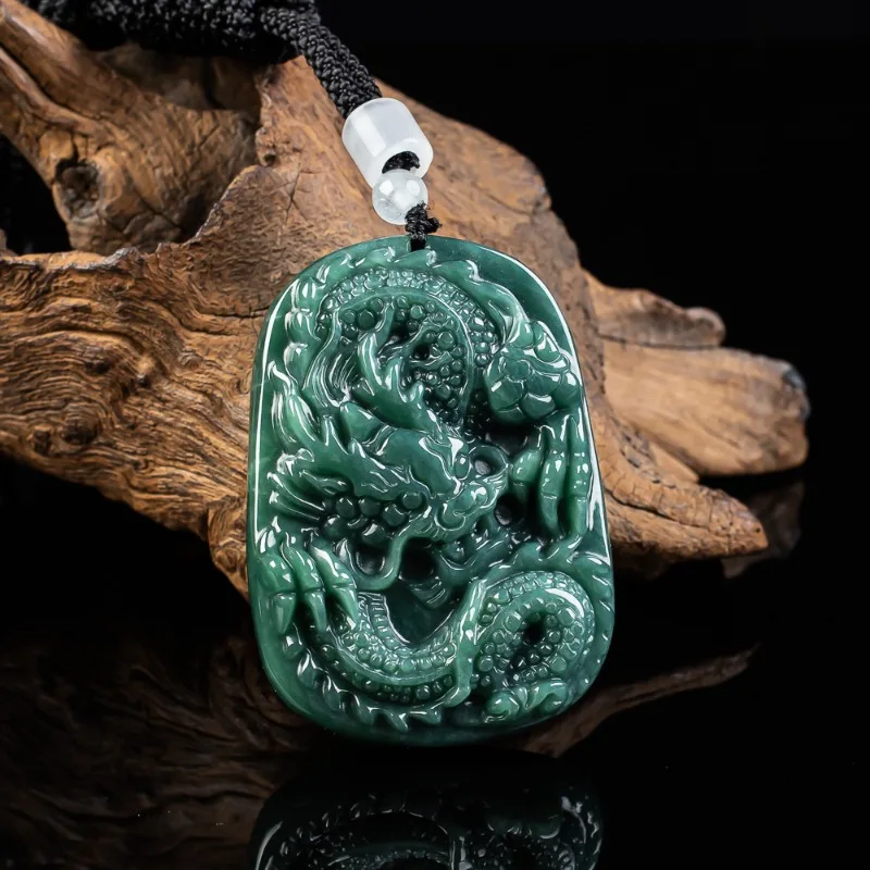 Natural Burmese A Emerald Green Dragon Pendant Jadeite Amulets Designer Fashion Charm Jewelry Gifts for Men Women Amulet
Natural Burmese A Emerald Green Dragon Pendant Jadeite Amulets Designer Fashion Charm Jewelry Gifts for Men Women Amulet