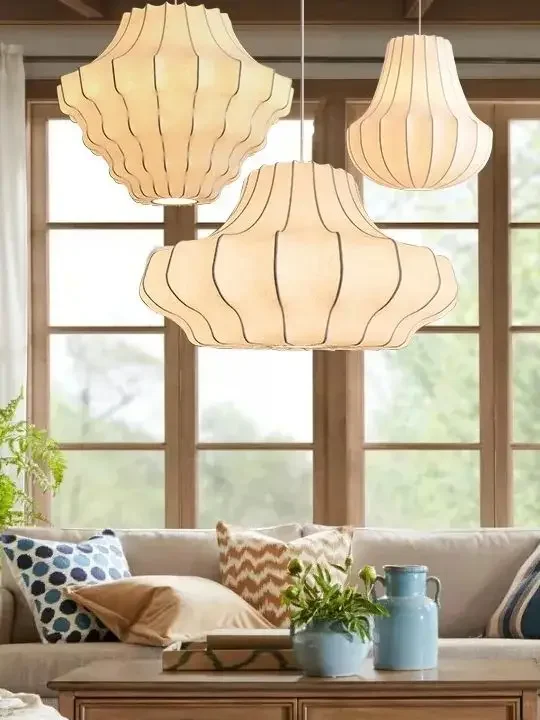 SANDYHA Modern Minimalist Silk Pendant Lamp Living Room Dining Table Bedroom Hanging Chandelier Lighting Decoration
SANDYHA Modern Minimalist Silk Pendant Lamp Living Room Dining Table Bedroom Hanging Chandelier Lighting Decoration