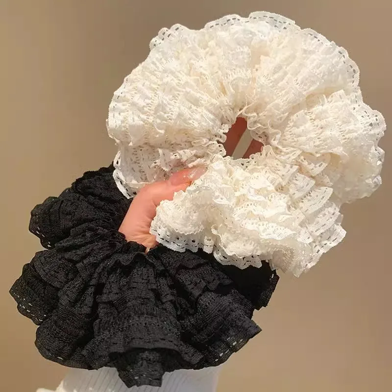 Premium Lace Hair Scrunchie Korean Elegant Relaxed Fit High Elasticity for Messy Bun Ponytail Women Daily Soft Cream
Premium Lace Hair Scrunchie Korean Elegant Relaxed Fit High Elasticity for Messy Bun Ponytail Women Daily Soft Cream