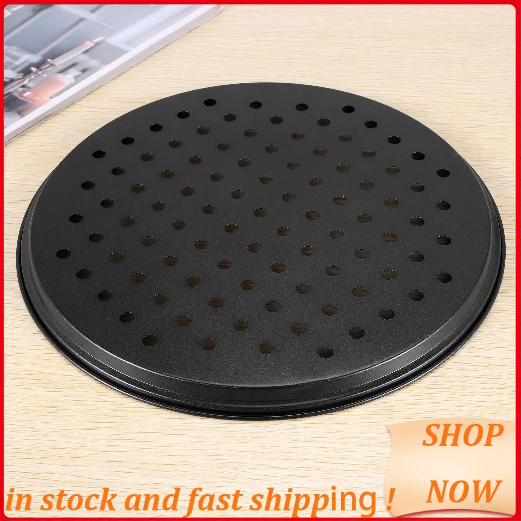 10 Inch Personal Perforated Pizza Pans Black Carbon Steel With Nonstick Coating Easy To Clean Pizza Baking Tray HOT!
10 Inch Personal Perforated Pizza Pans Black Carbon Steel With Nonstick Coating Easy To Clean Pizza Baking Tray HOT!