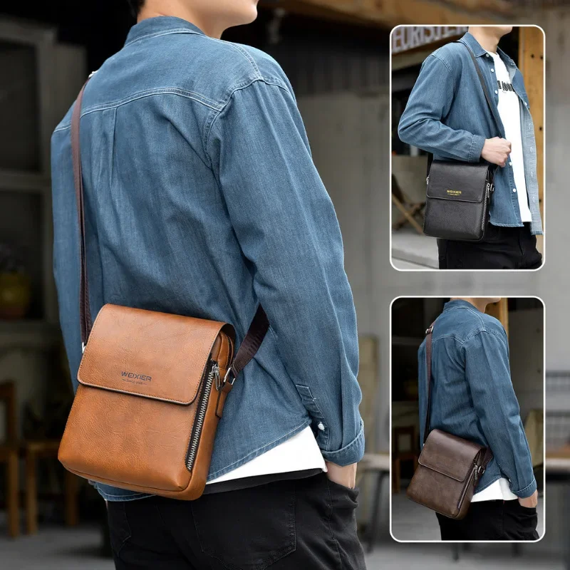 New luxury men's crossbody bag PU leather shoulder bag, large capacity fashion handbag, suitable for Business & Travel
New luxury men's crossbody bag PU leather shoulder bag, large capacity fashion handbag, suitable for Business & Travel