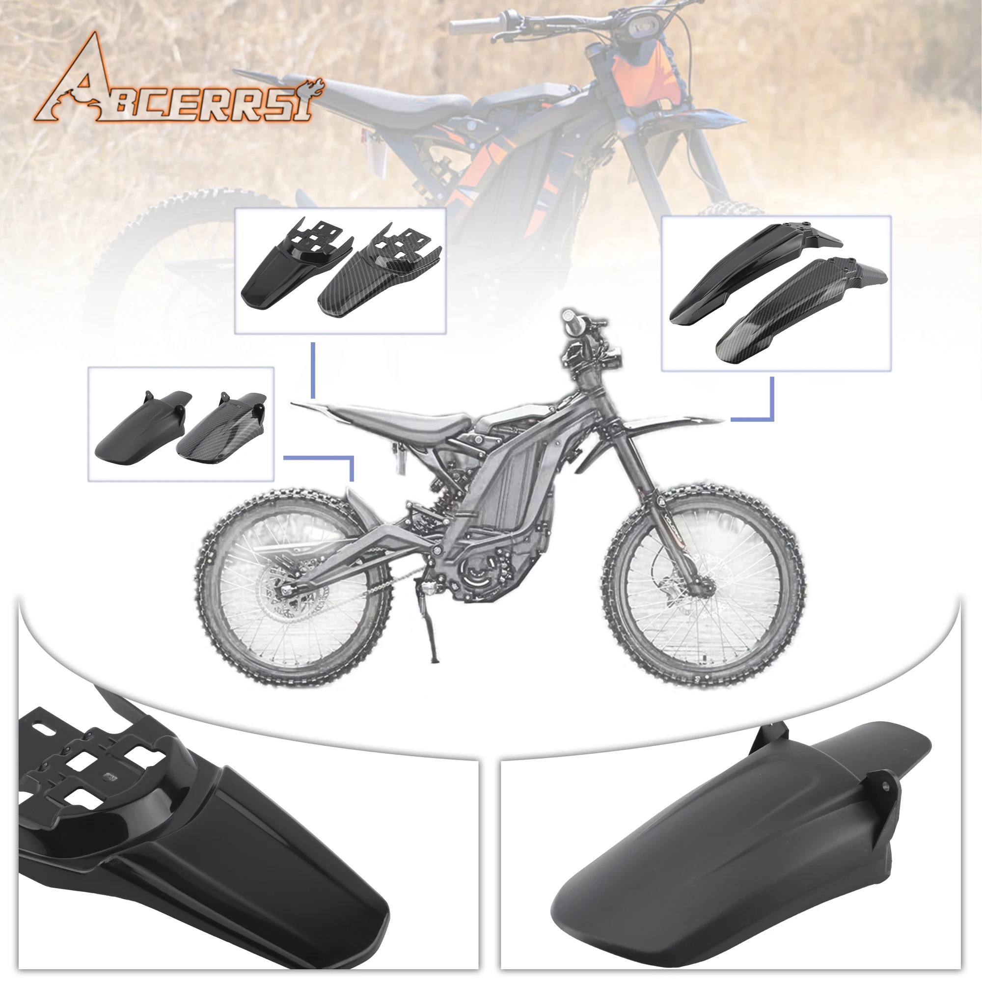 For Sur-Ron Surron Sur Ron Light Bee S X Motorcycle Front and Rear Fenders Rear Shock Absorber Fender Motocross Modified Parts
For Sur-Ron Surron Sur Ron Light Bee S X Motorcycle Front and Rear Fenders Rear Shock Absorber Fender Motocross Modified Parts