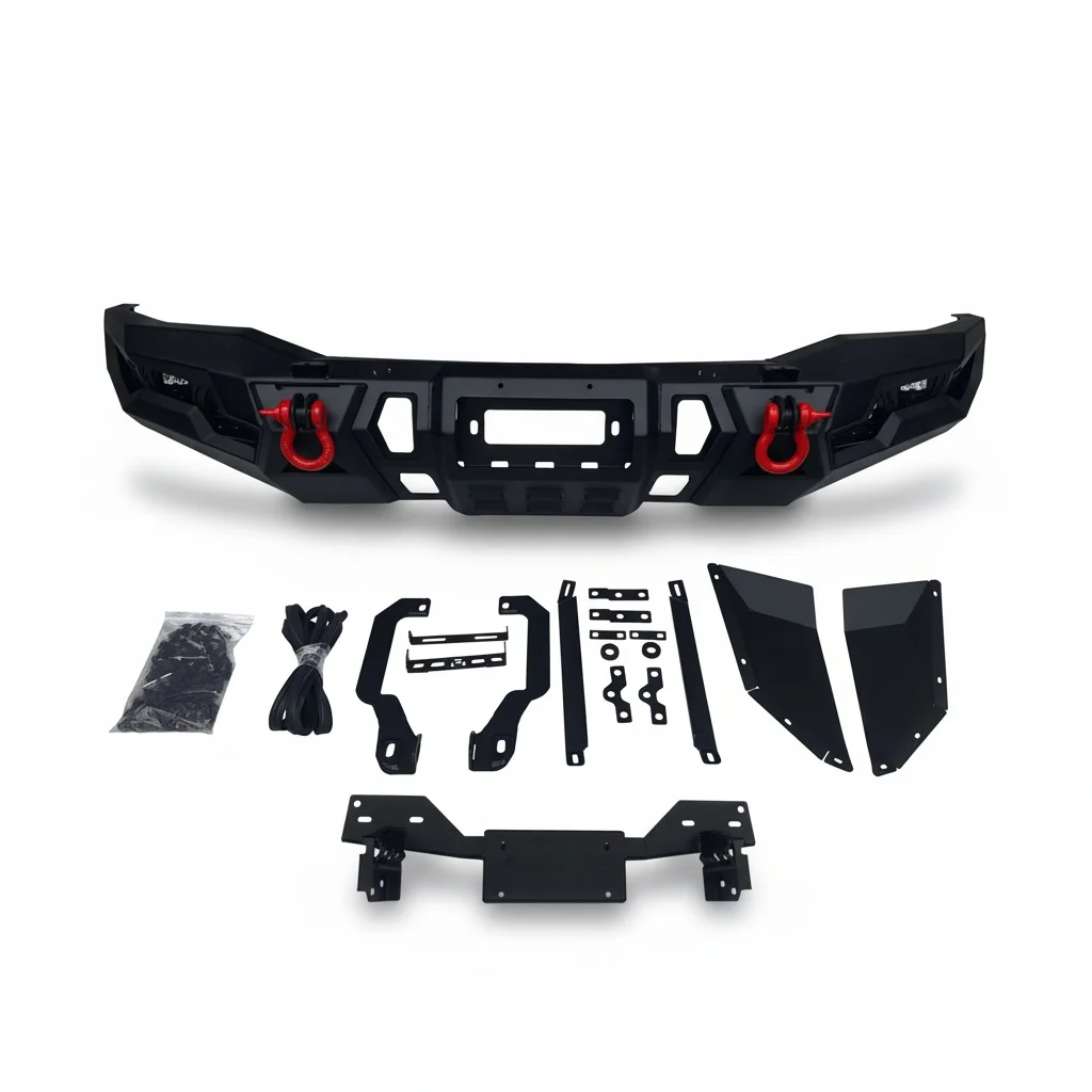 Front Bumper With 2 Fog Lamps And 2 LED Lights, Off-Road Bumper, Bolt-On LED Truck Bumper, For Ford 2015-2019, Raptor 2019-2022
Front Bumper With 2 Fog Lamps And 2 LED Lights, Off-Road Bumper, Bolt-On LED Truck Bumper, For Ford 2015-2019, Raptor 2019-2022