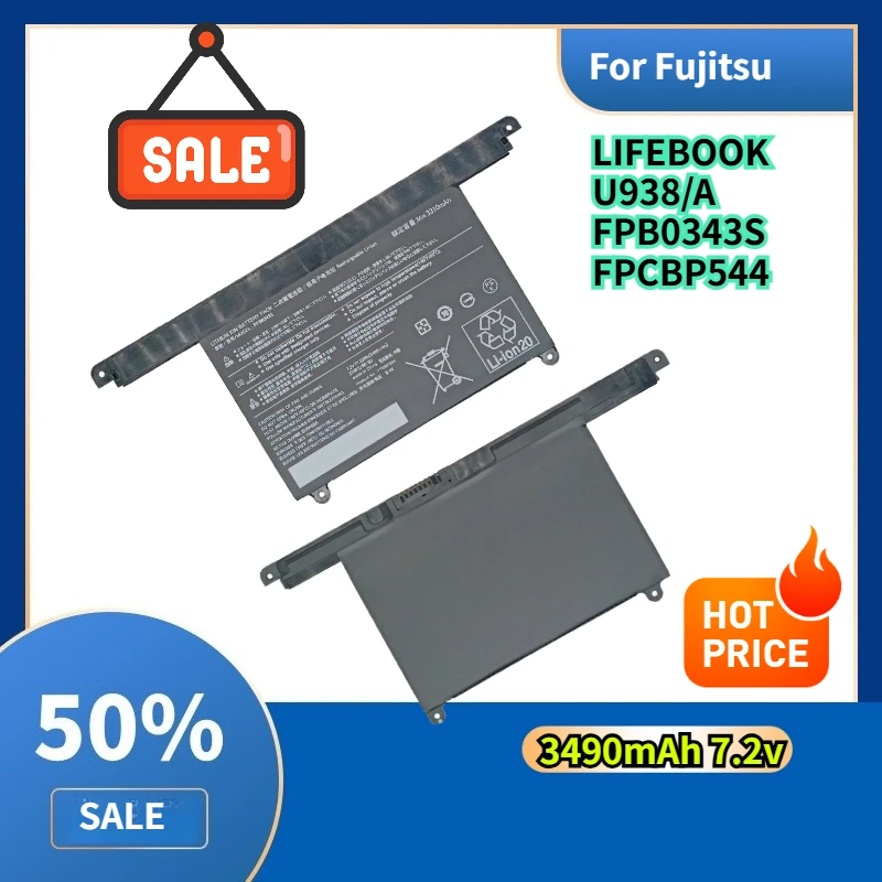 3490mAh 7.2v Applicable to LIFEBOOK U938/A FPB0343S FPCBP544 notebook battery
3490mAh 7.2v Applicable to LIFEBOOK U938/A FPB0343S FPCBP544 notebook battery
