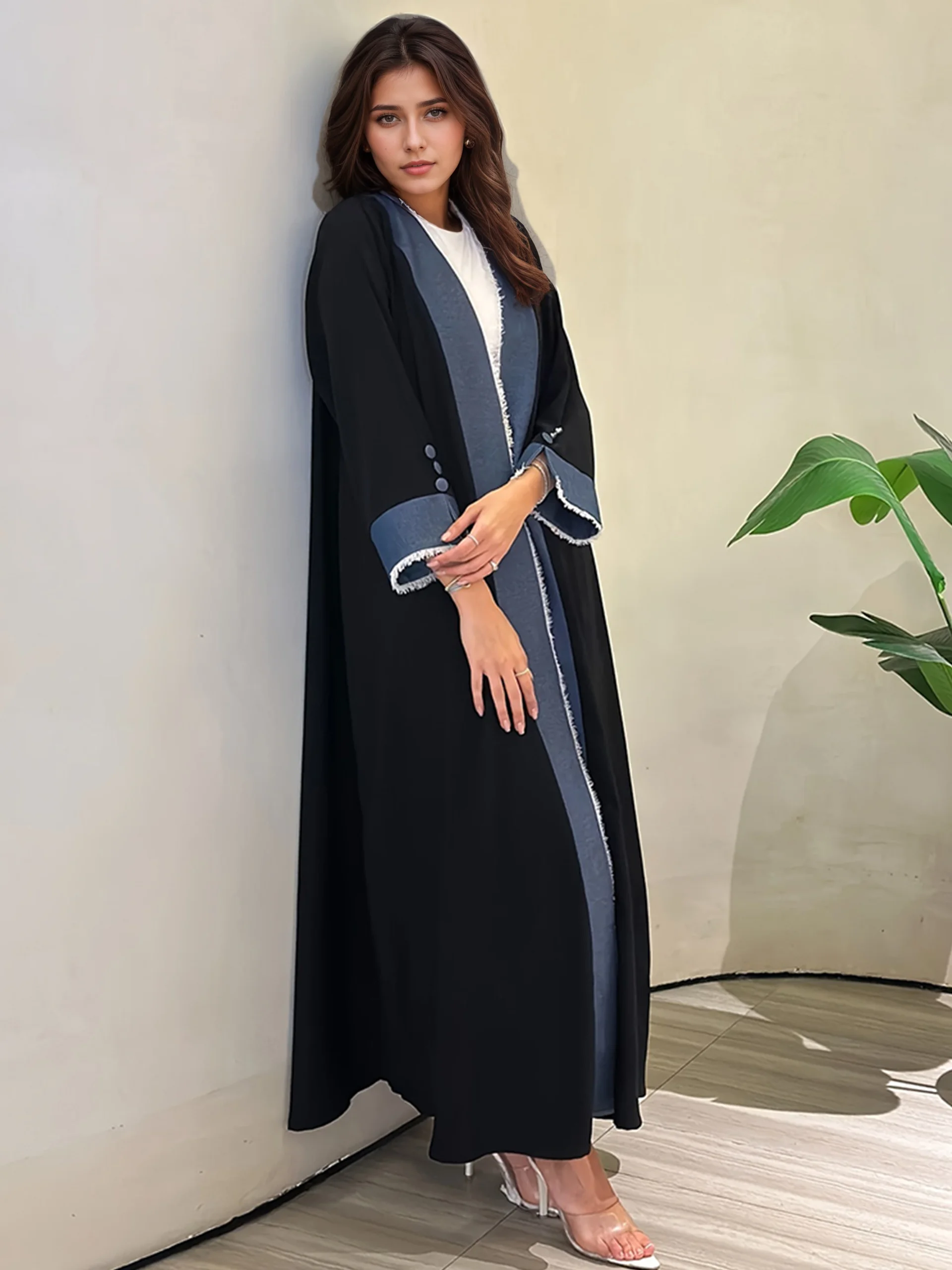 Elegant Muslim Women's Black Abaya Islamic Attire Loose Fit, Modest & Stylish for Weddings/Religious Events Middle Eastern Style
Elegant Muslim Women's Black Abaya Islamic Attire Loose Fit, Modest & Stylish for Weddings/Religious Events Middle Eastern Style