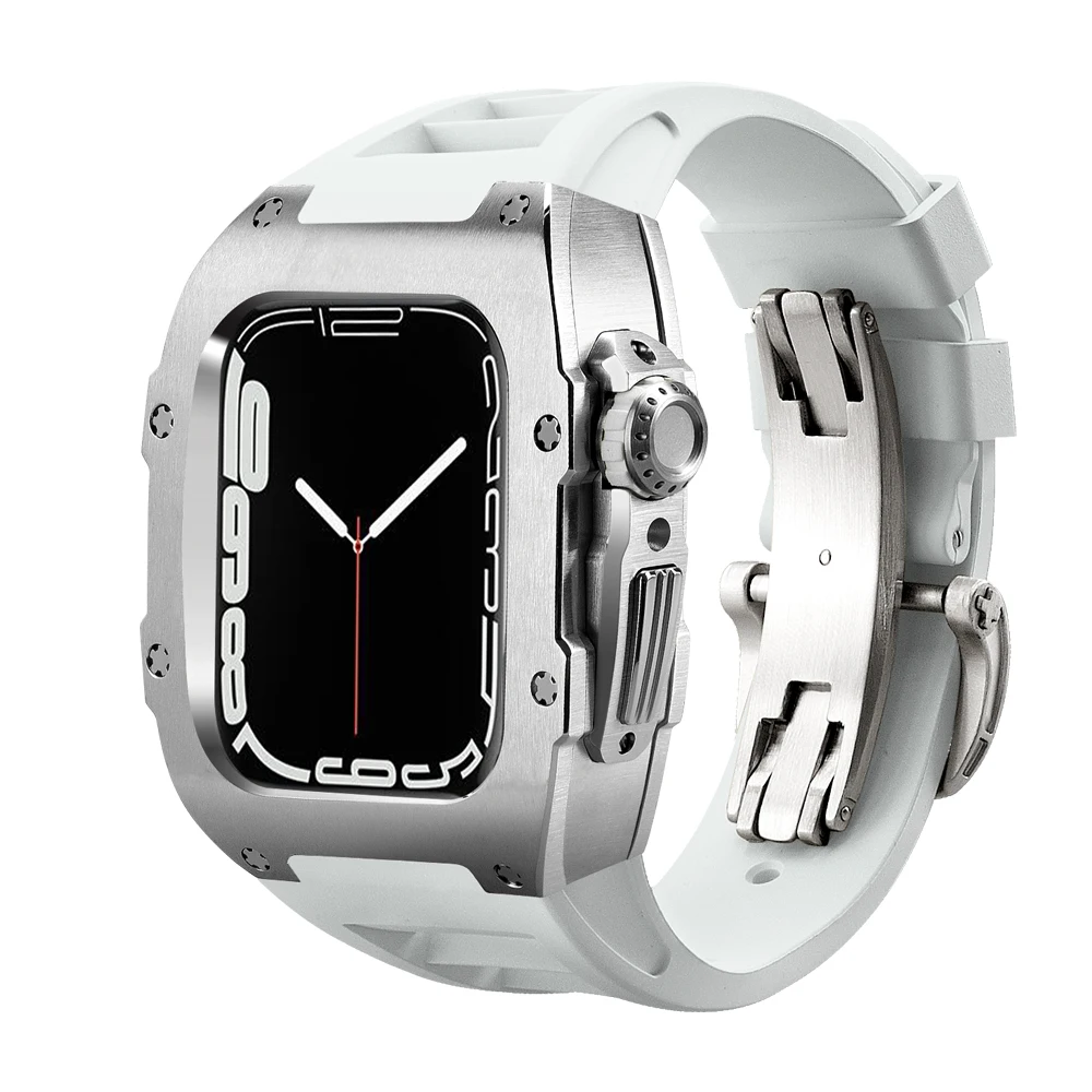 Titanium Case Strap For Apple Watch 9 Accessories 45mm 44mm Luxury Watch Business Refitted Case For iWatch 8 7 6 5 4 SE Series
Titanium Case Strap For Apple Watch 9 Accessories 45mm 44mm Luxury Watch Business Refitted Case For iWatch 8 7 6 5 4 SE Series