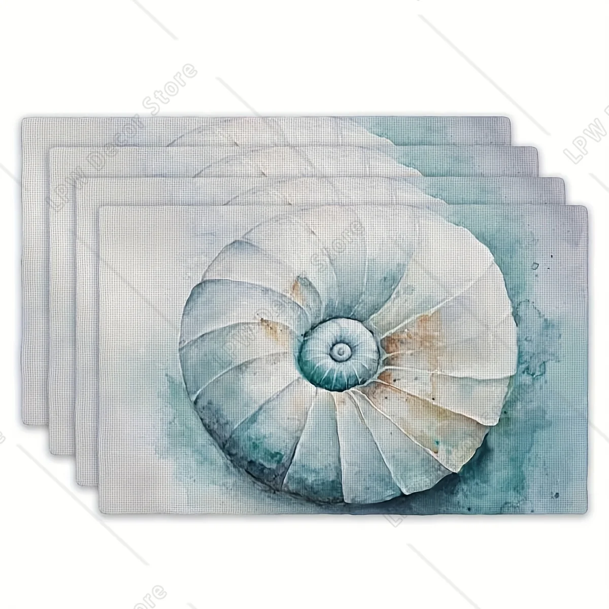 4 шт., дизайнерские салфетки Coastal Shell, прямоугольные коврики для стола из полиэстера, акварель, синий, белый цвет, идеально подходят для пляжных вечеринок
4 шт., дизайнерские салфетки Coastal Shell, прямоугольные коврики для стола из полиэстера, акварель, синий, белый цвет, идеально подходят для пляжных вечеринок