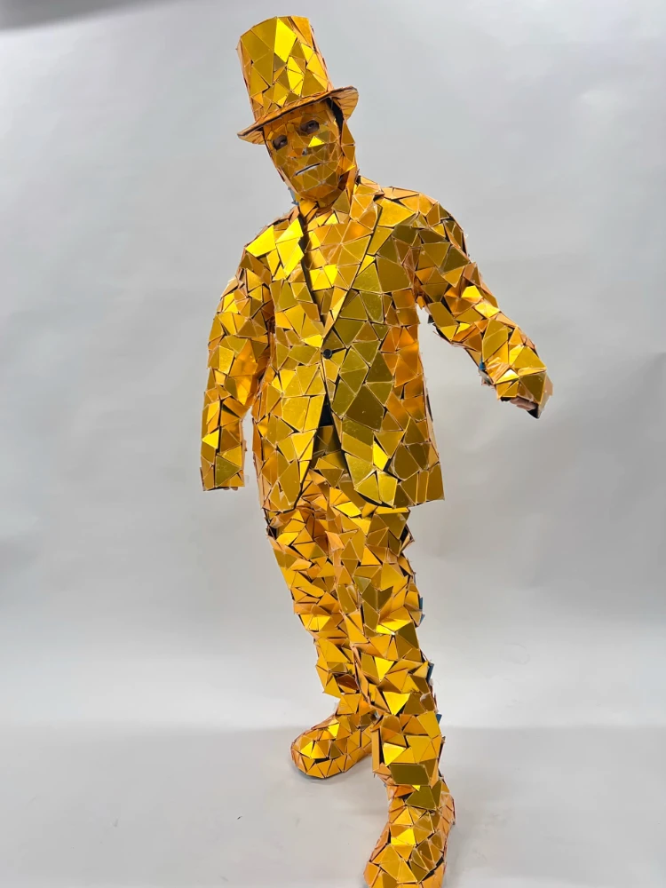 Show girl Costume Party outfit Concert outfit party show costume EventGold Mirror Men Suit Silver Stage Laser Dance Costume Part
Show girl Costume Party outfit Concert outfit party show costume EventGold Mirror Men Suit Silver Stage Laser Dance Costume Part