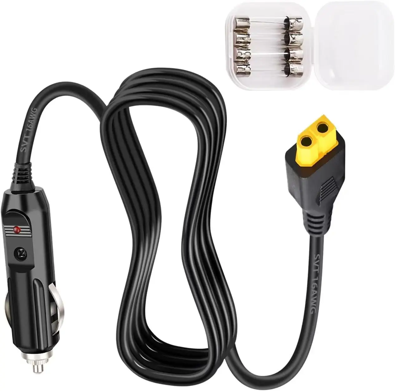 18AWG Car Charger Cable To For XT60 Female Connector Cable 2/3m 12V-24V For Solar Generator Connections
18AWG Car Charger Cable To For XT60 Female Connector Cable 2/3m 12V-24V For Solar Generator Connections