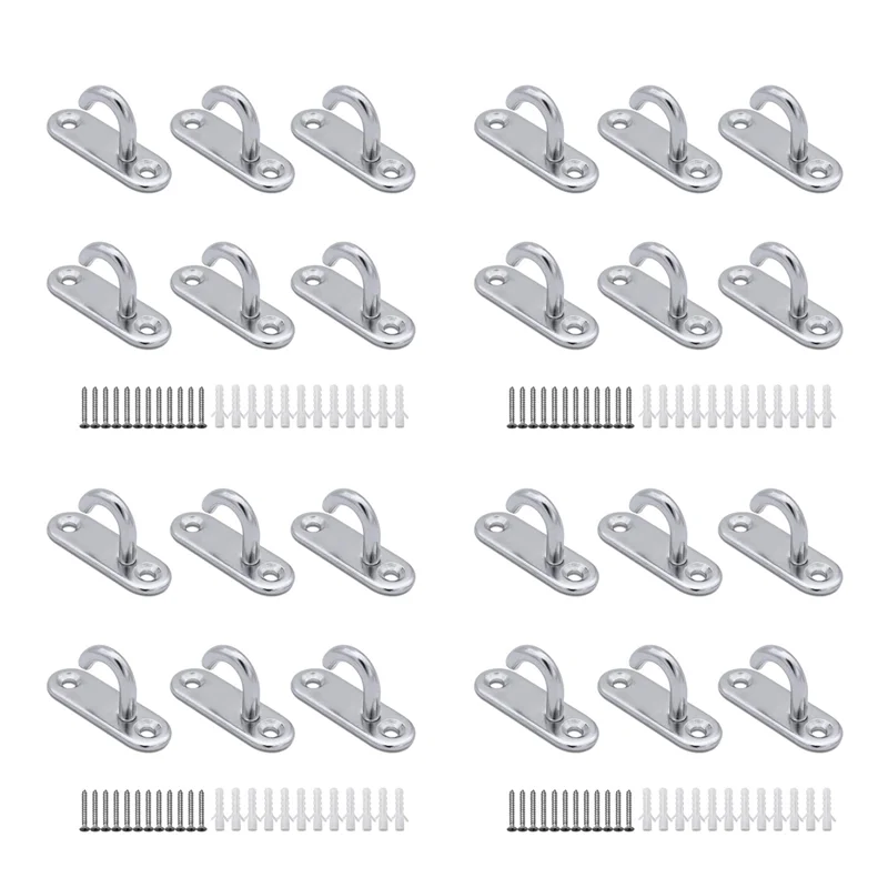 24 Pack Stainless Steel Ceiling Hooks M5 Oval Open Hooks Pad Eye Plate Anchor Screw Wall Mount Hook For Plant Basket
24 Pack Stainless Steel Ceiling Hooks M5 Oval Open Hooks Pad Eye Plate Anchor Screw Wall Mount Hook For Plant Basket