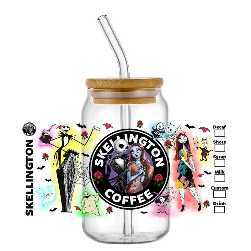 Easy peel waterproof DIY Decals Halloween series 3D transfers uvdtf crystal stickers 16oz uv dtf cup wraps for Libbey Glasses
Easy peel waterproof DIY Decals Halloween series 3D transfers uvdtf crystal stickers 16oz uv dtf cup wraps for Libbey Glasses