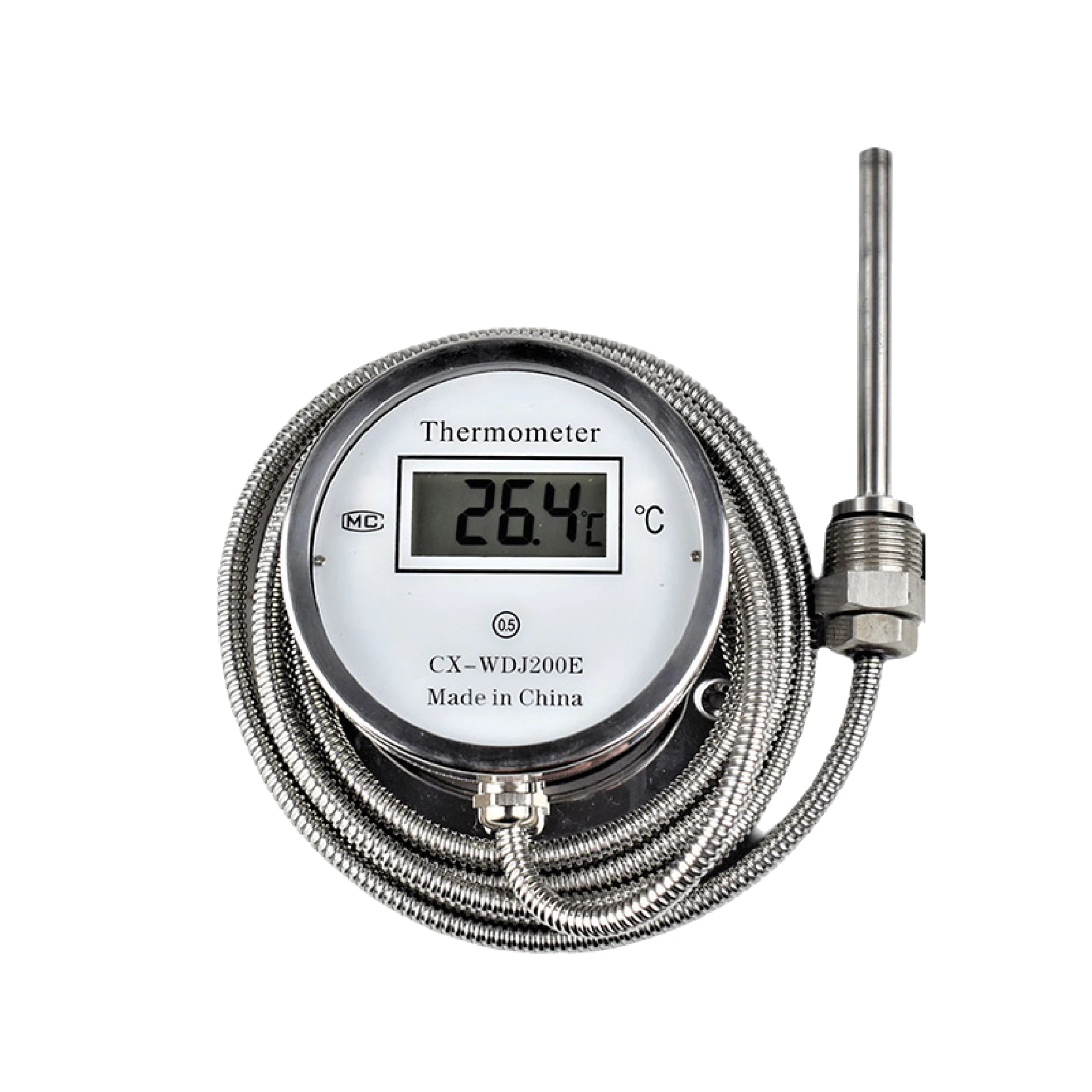 CX-WDJ200E Digital Display Thermometer High Precision Stainless Steel Probe Waterproof LCD Liquid Temperature Sensor
CX-WDJ200E Digital Display Thermometer High Precision Stainless Steel Probe Waterproof LCD Liquid Temperature Sensor