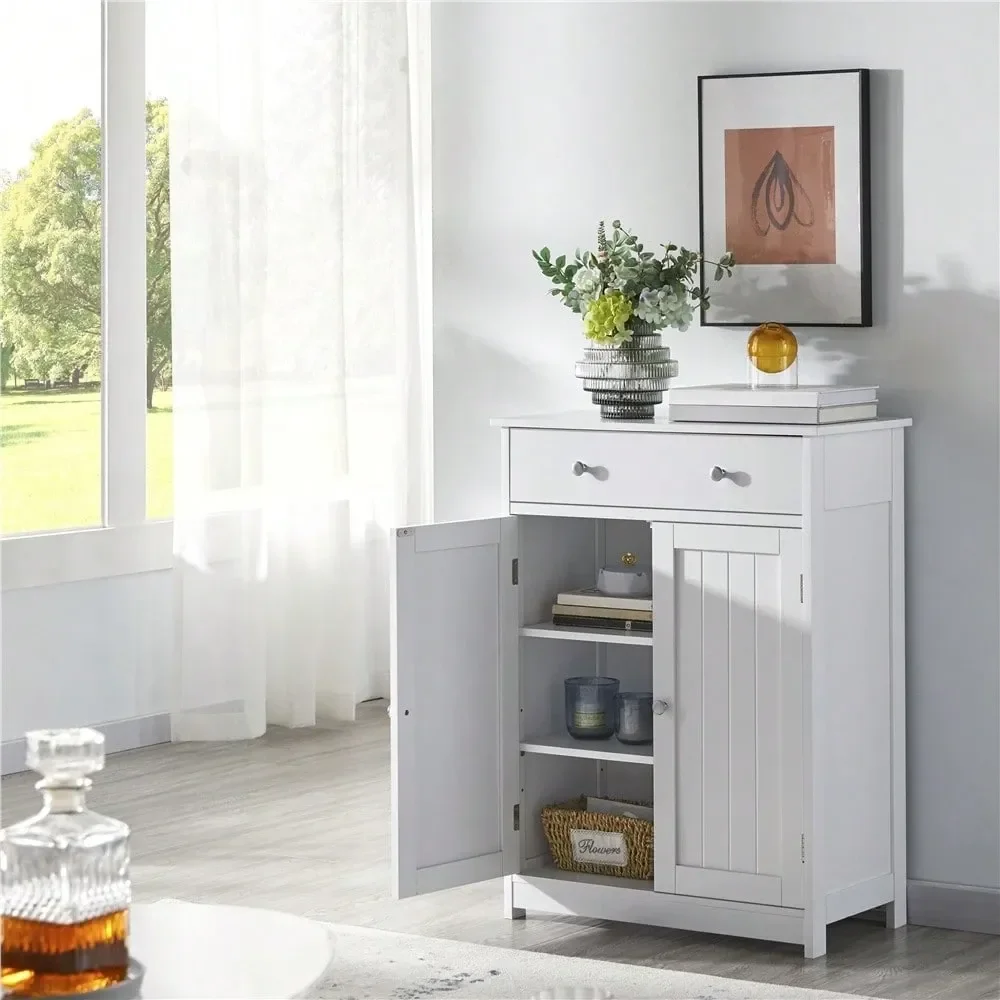 FreeStanding Bathroom Storage Cabinet With Drawers, Storage Cabinet With Doors And Adjustable Shelf, For Bathroom, Living Room,
FreeStanding Bathroom Storage Cabinet With Drawers, Storage Cabinet With Doors And Adjustable Shelf, For Bathroom, Living Room,