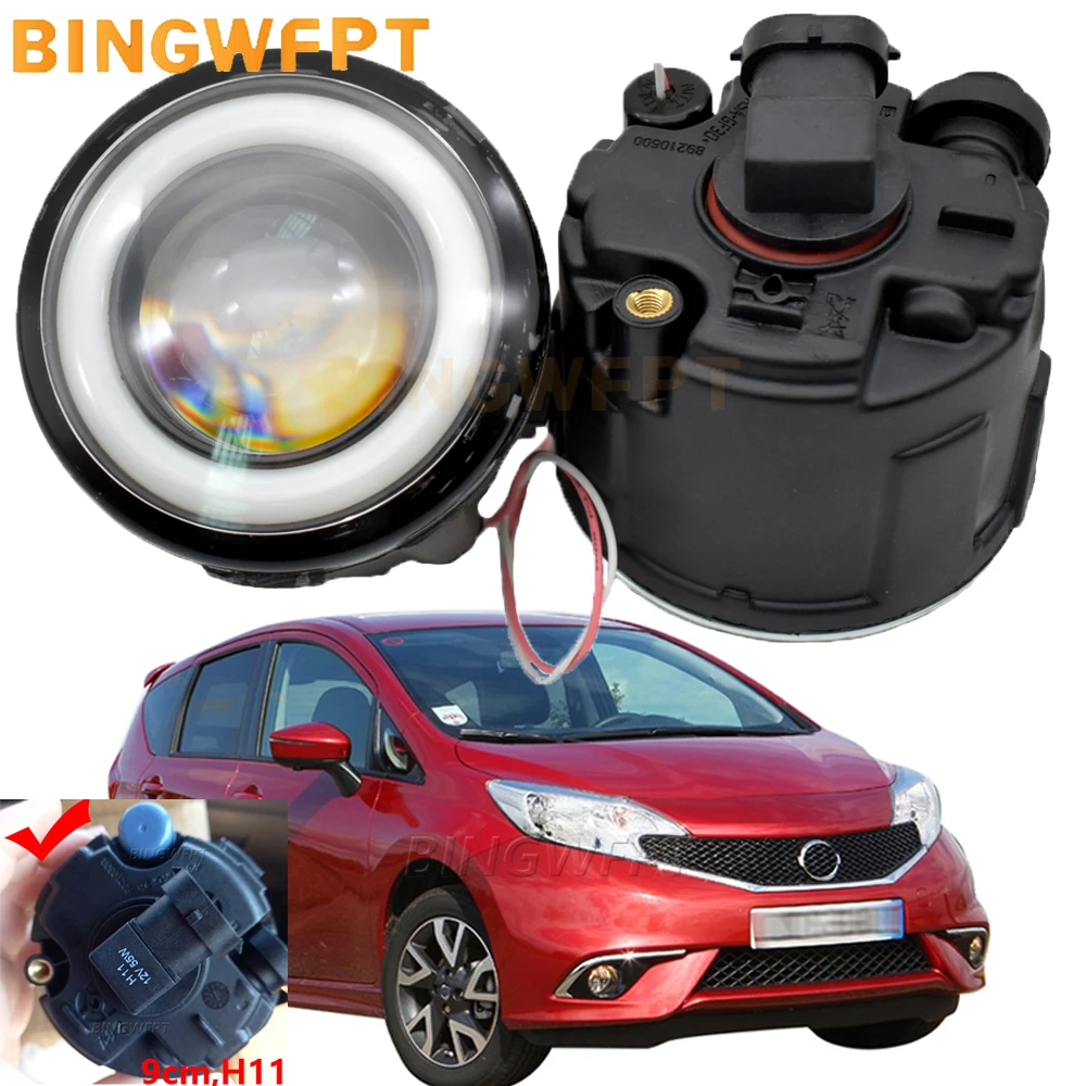 2PCS Car Front Bumper Fog Light Assembly LED Angel Eye DRL H11 12V Daytime Running Lights For Nissan Note E11 MPV 2006-2015
2PCS Car Front Bumper Fog Light Assembly LED Angel Eye DRL H11 12V Daytime Running Lights For Nissan Note E11 MPV 2006-2015