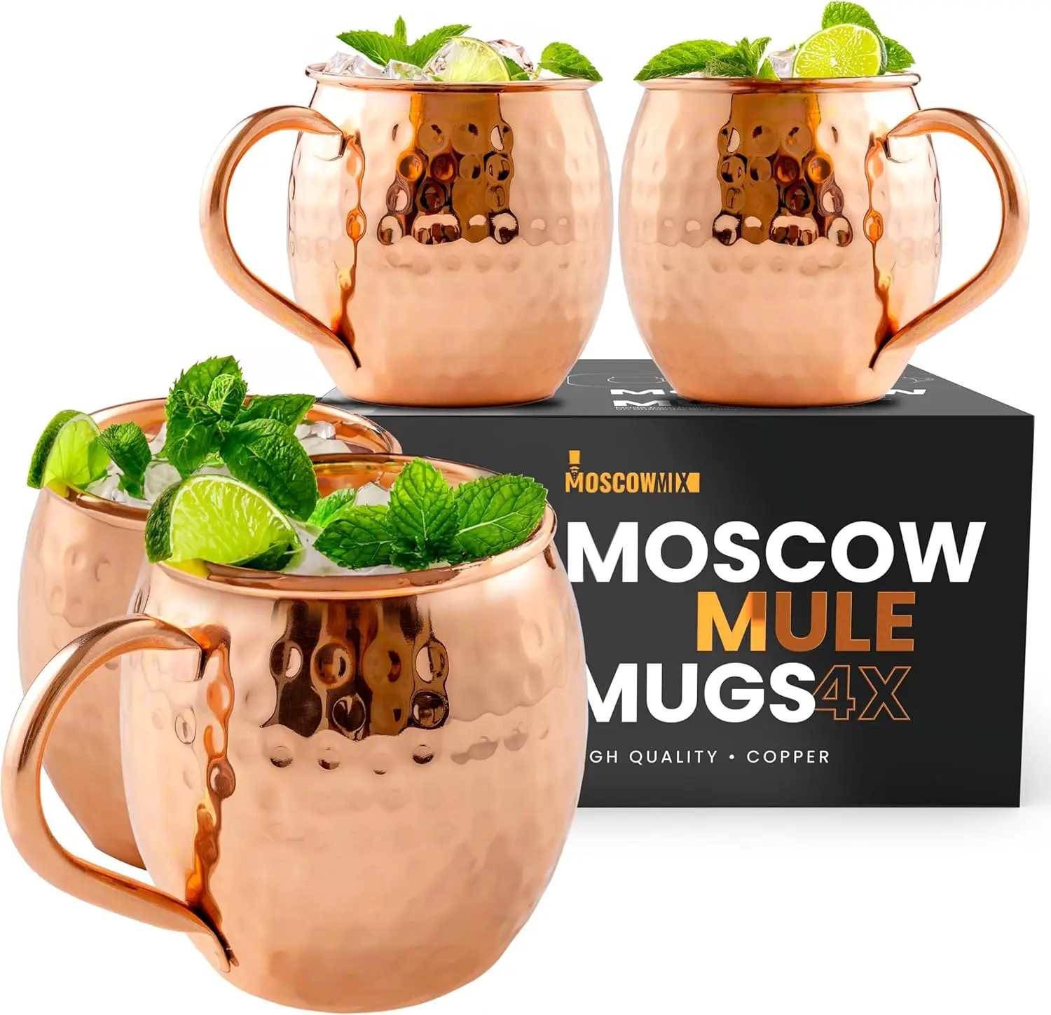 Набор из 4 кружек из чистой меди, 16 унций, для коктейлей «Московский мул» — прочный и стильный подарок
Набор из 4 кружек из чистой меди, 16 унций, для коктейлей «Московский мул» — прочный и стильный подарок